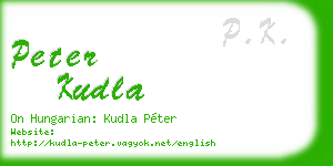 peter kudla business card